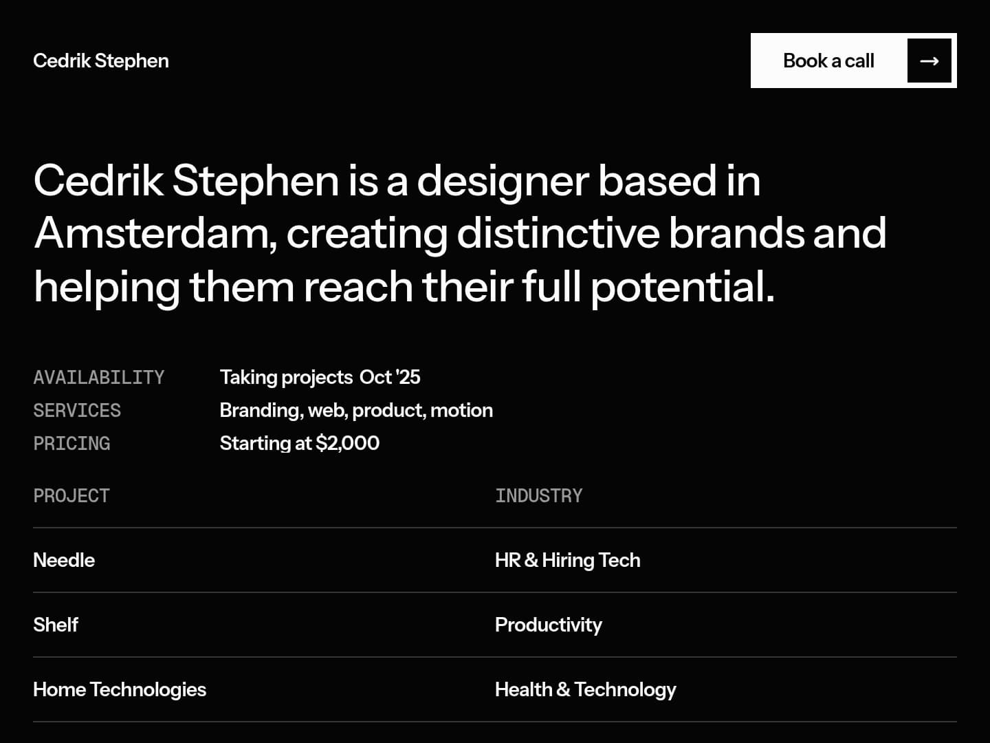 Cedrik Stephen Portfolio