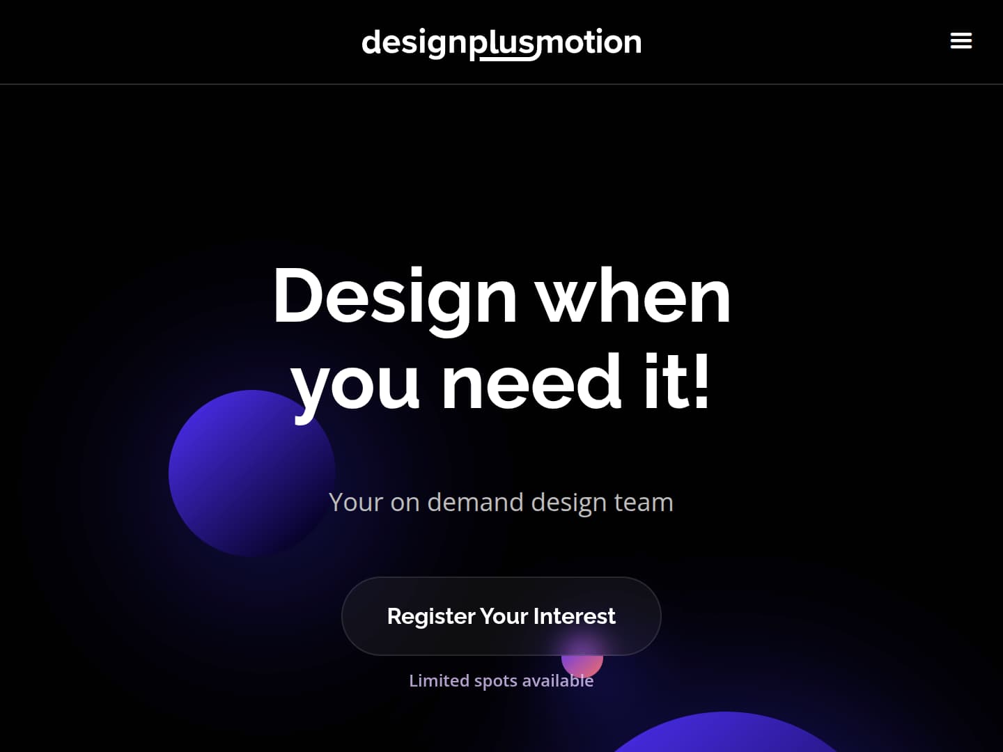 Design Plus Motion Portfolio