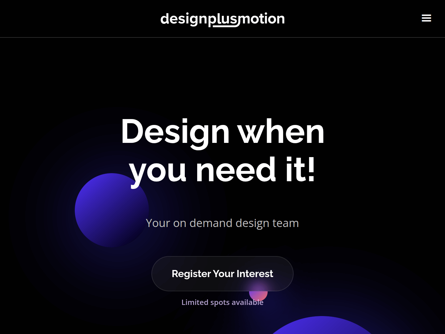 Design Plus Motion Portfolio