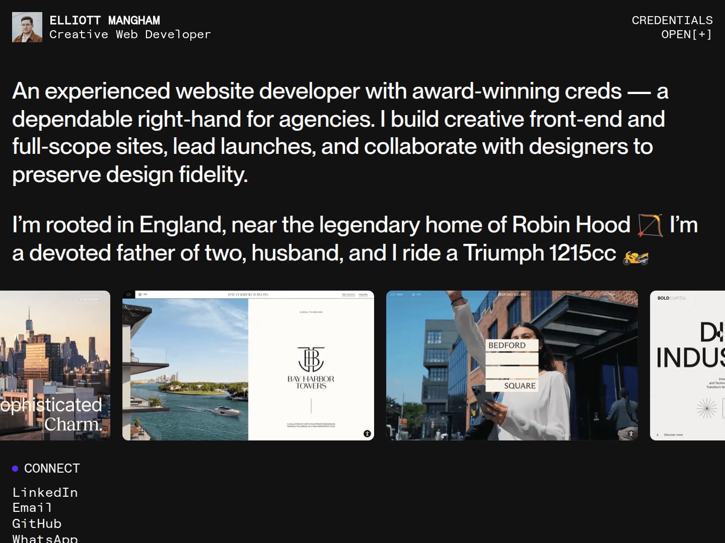 Elliott Mangham Portfolio
