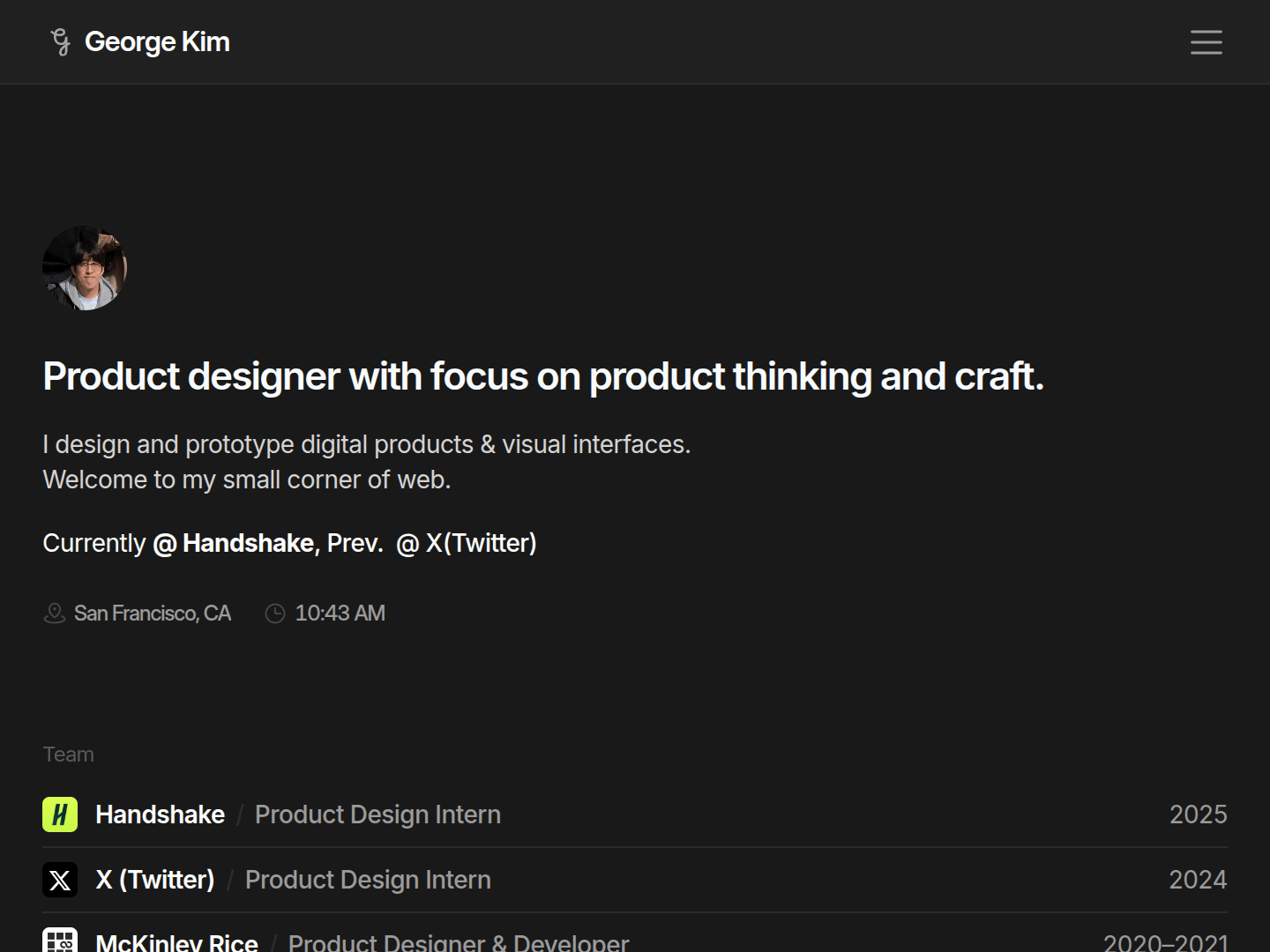 George Kim Portfolio