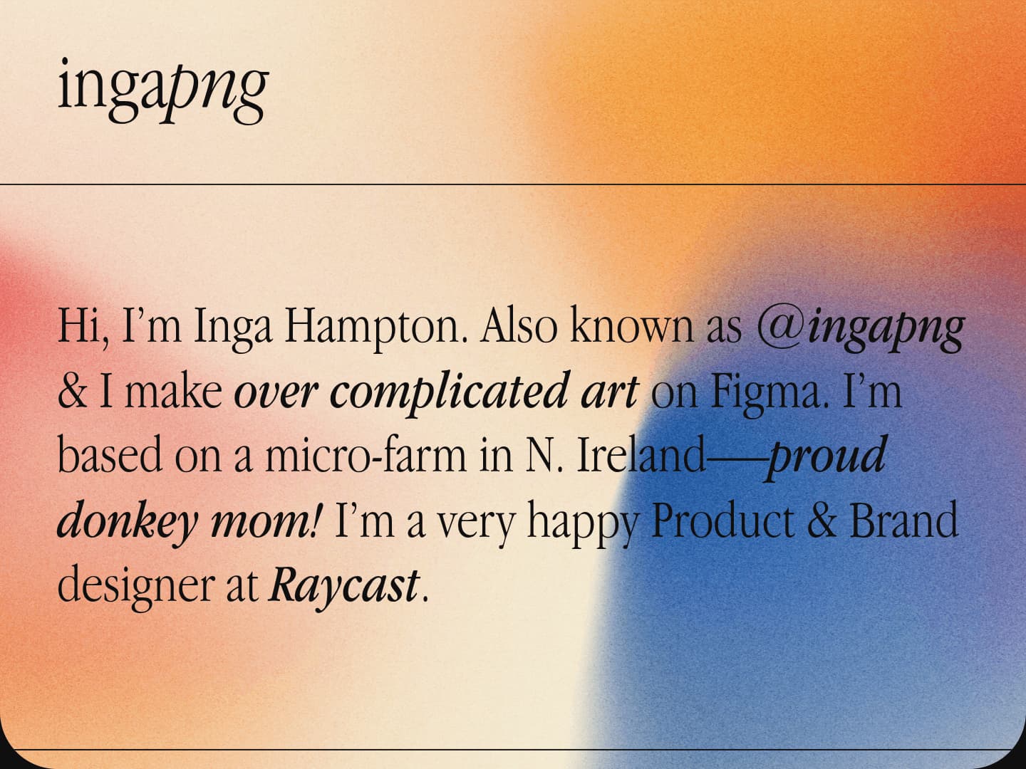 Inga Hampton Portfolio