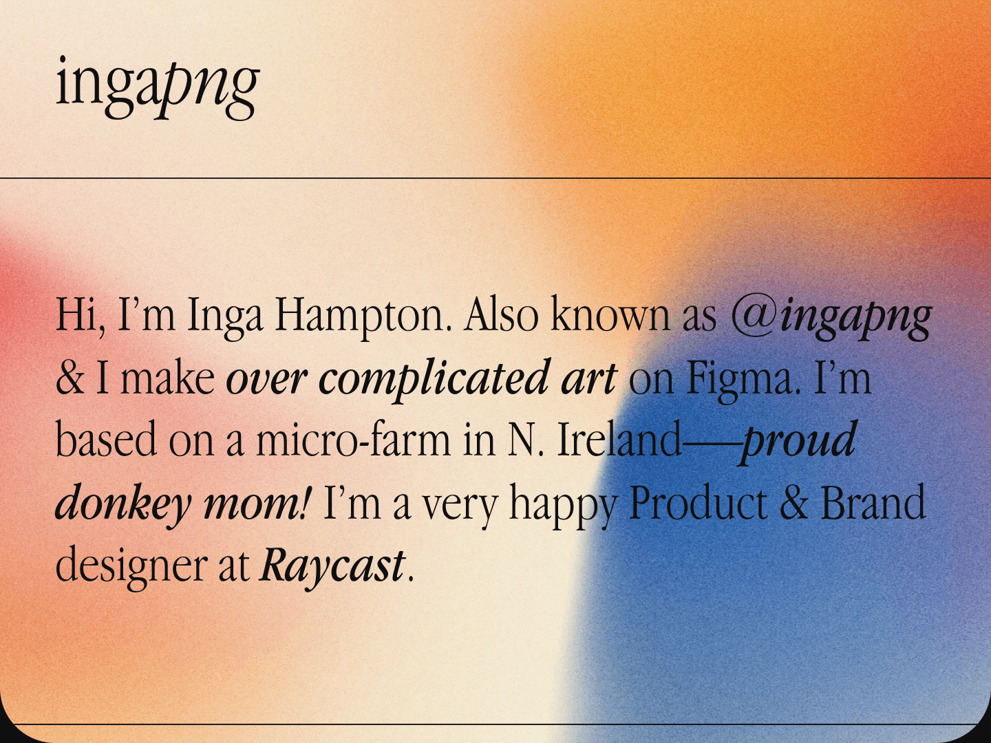 Inga Hampton Portfolio
