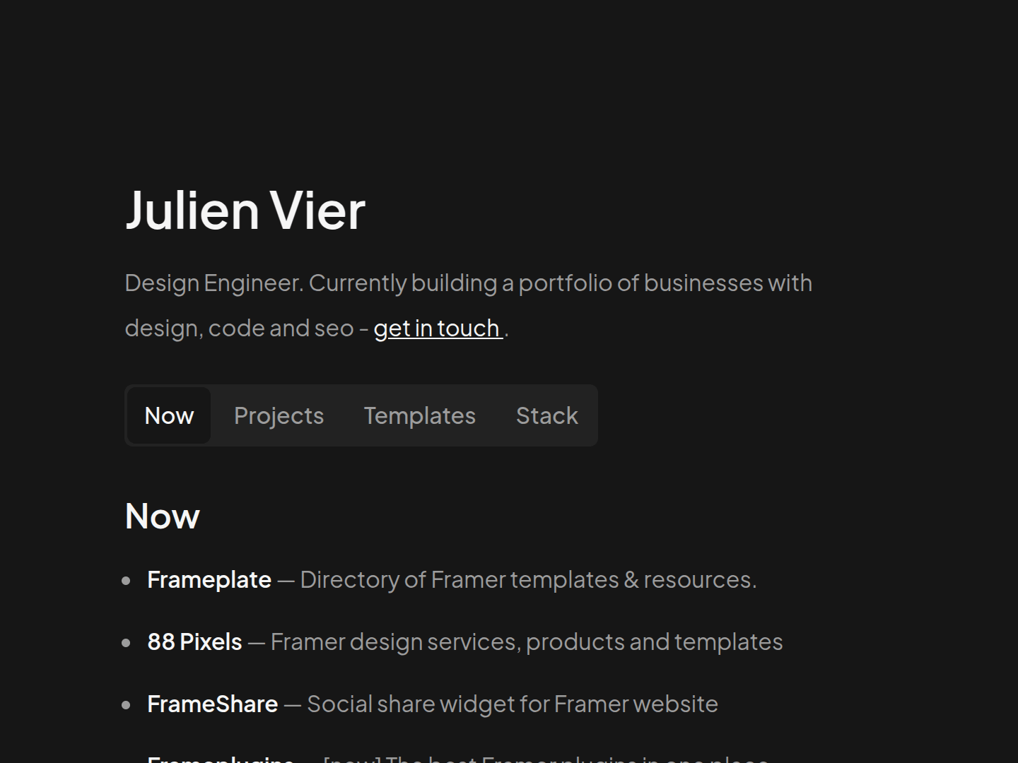Julien Vier Portfolio