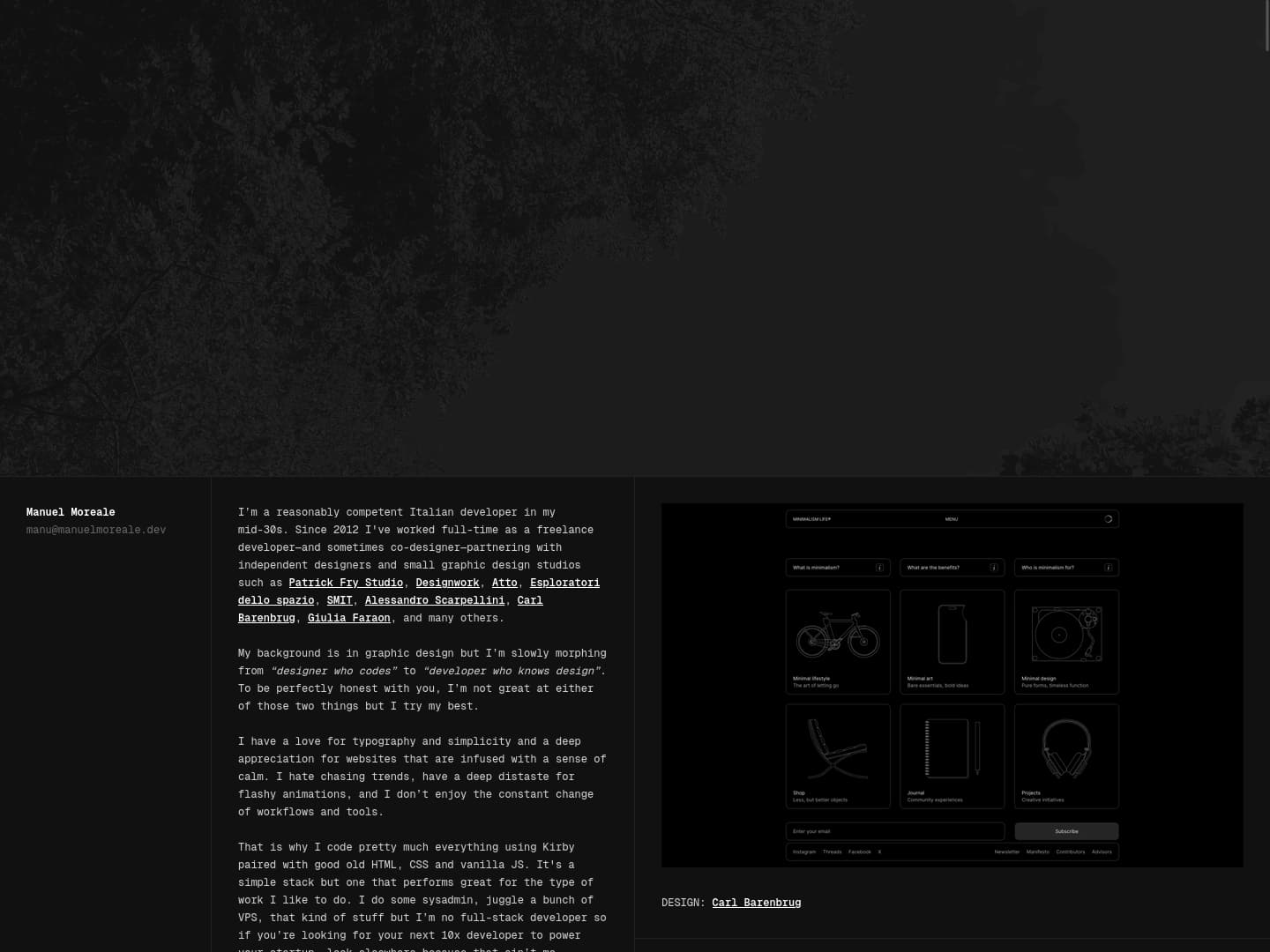 Manuel Moreale Portfolio