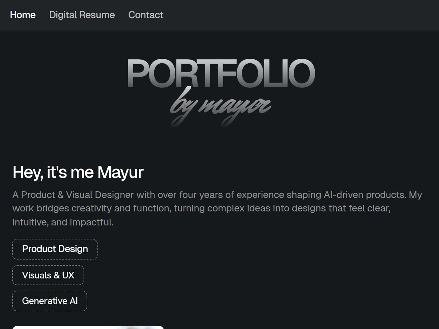 Mayur Portfolio