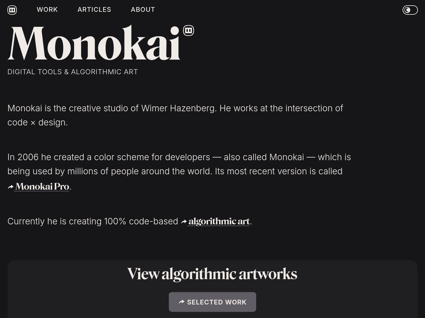 Monokai Portfolio