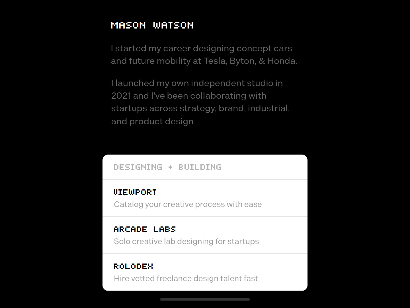 Mason Watson Portfolio