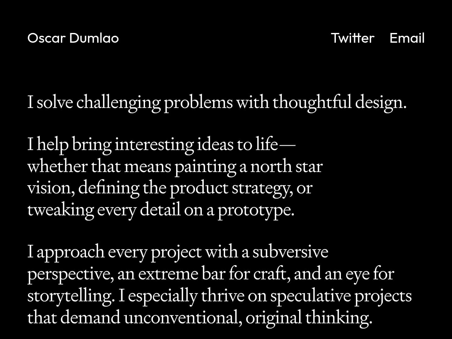 Oscar Dumlao Portfolio