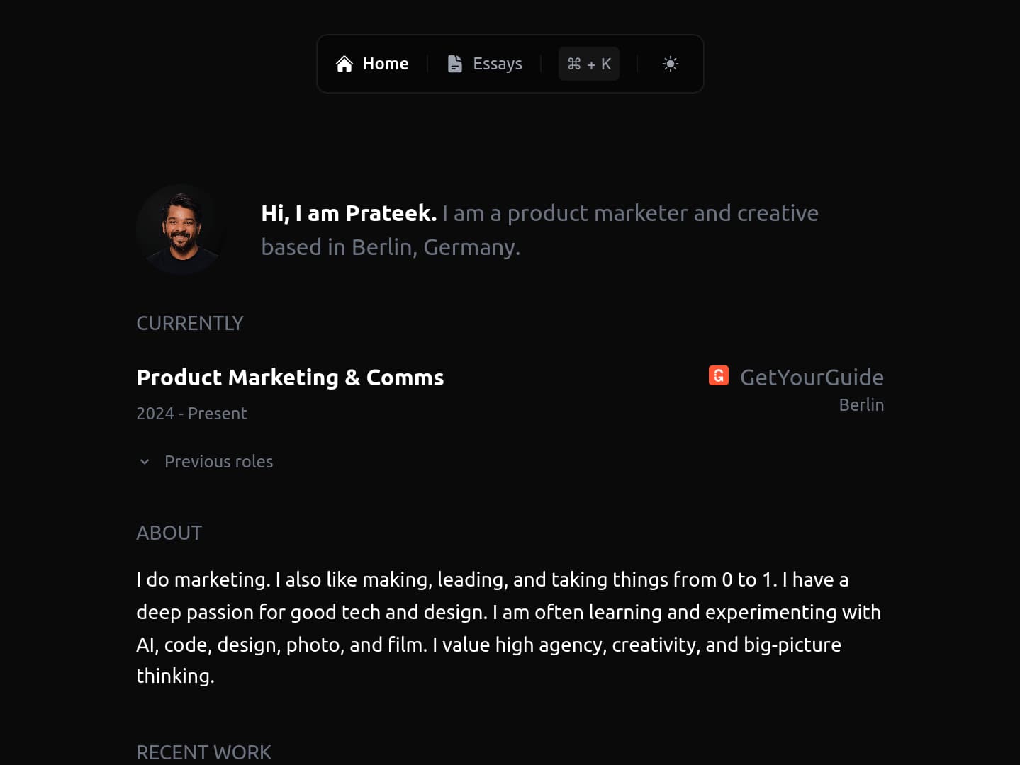 Prateek Portfolio