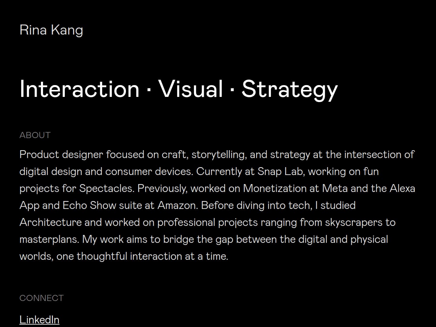 Rina Kang Portfolio