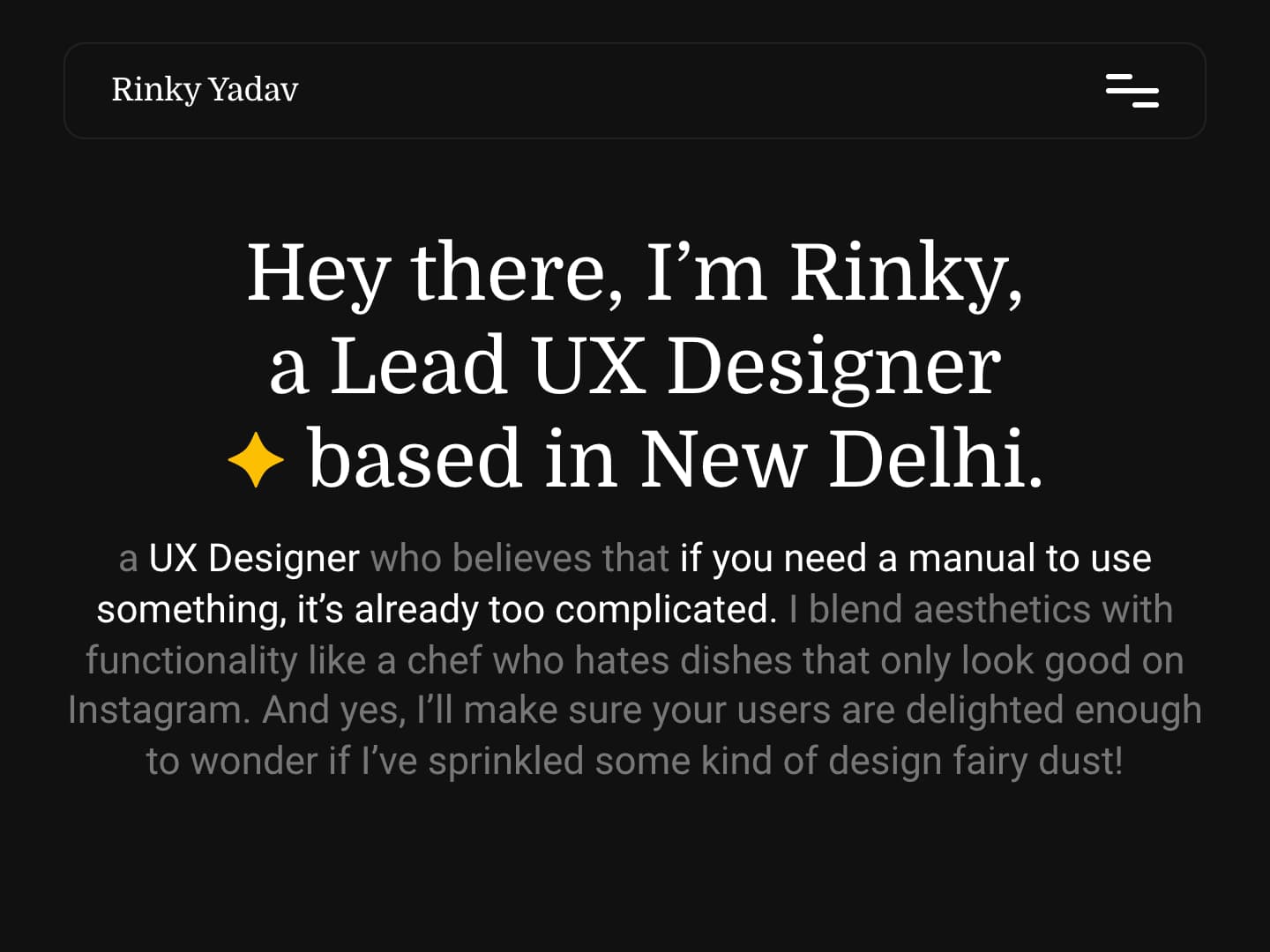 Rinky Yadav Portfolio