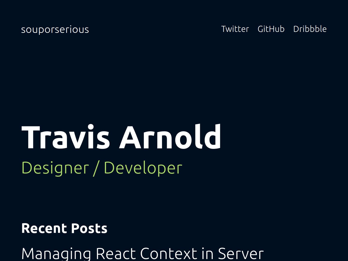 Travis Arnold Portfolio