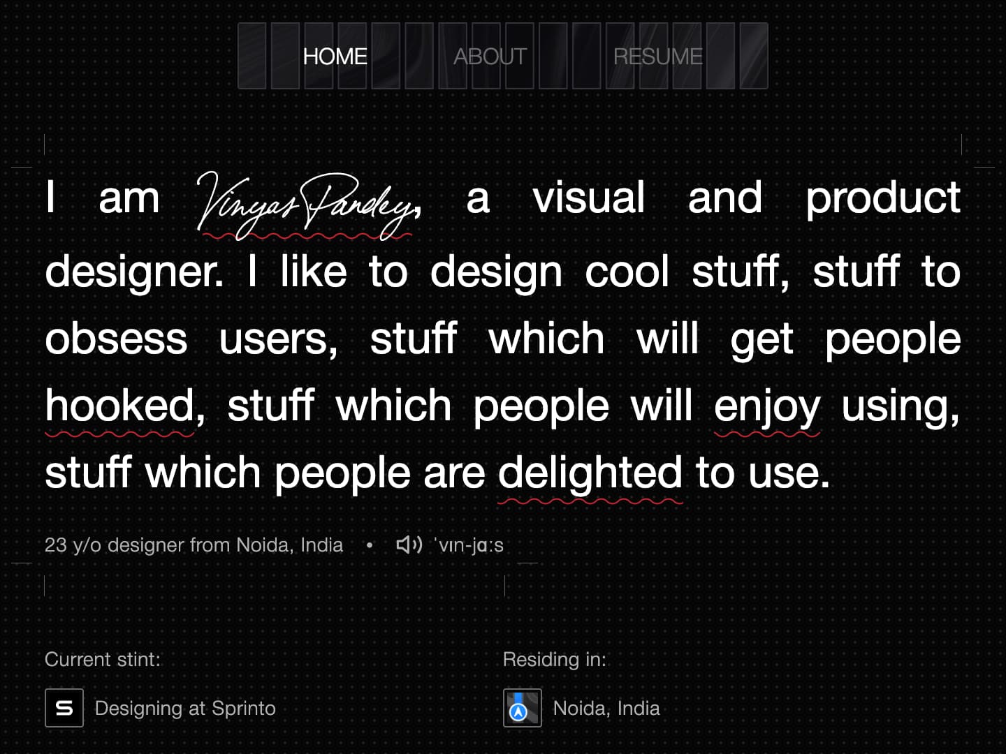 Vinyas Pandey Portfolio