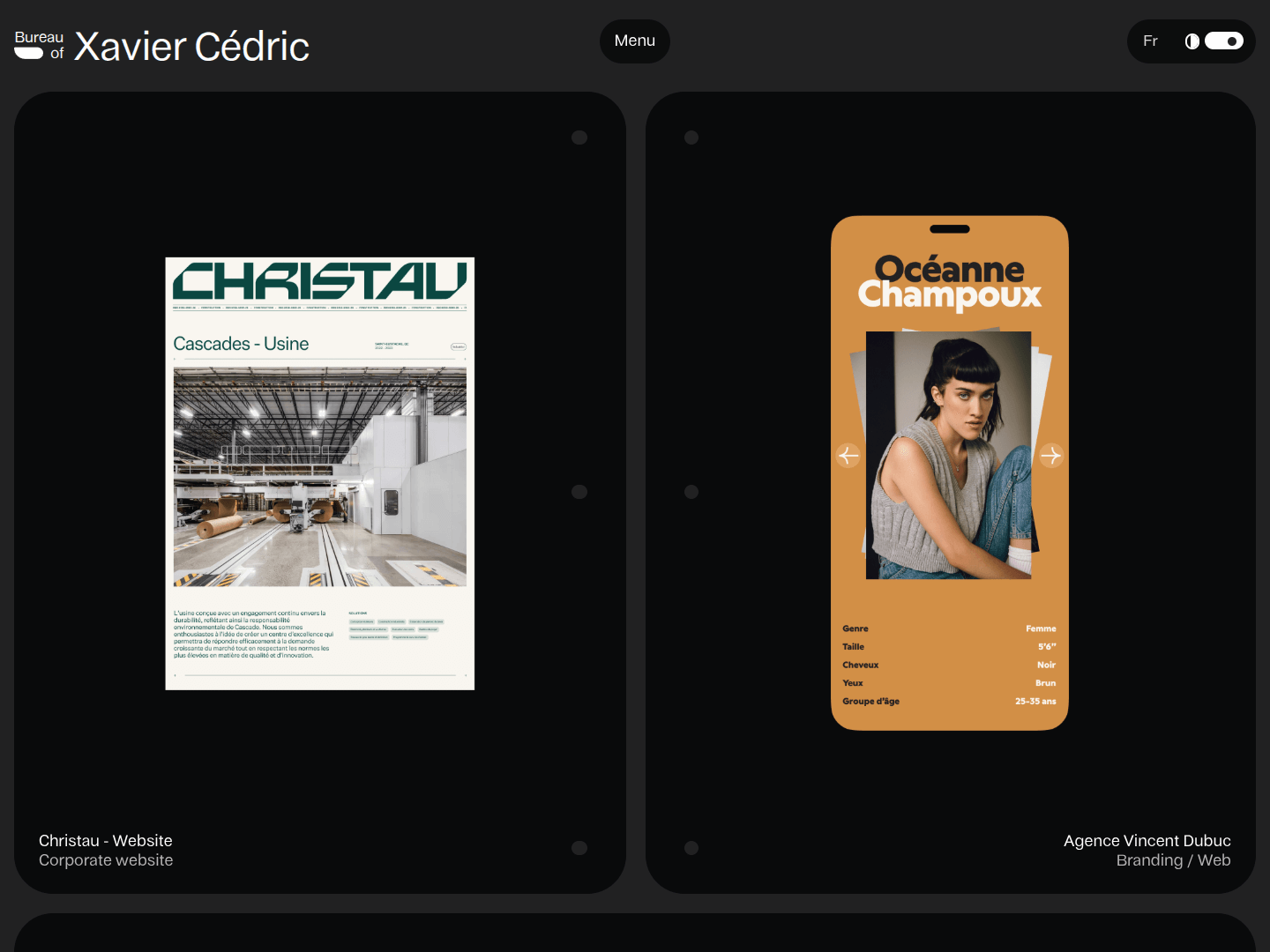 Xavier Cédric Portfolio