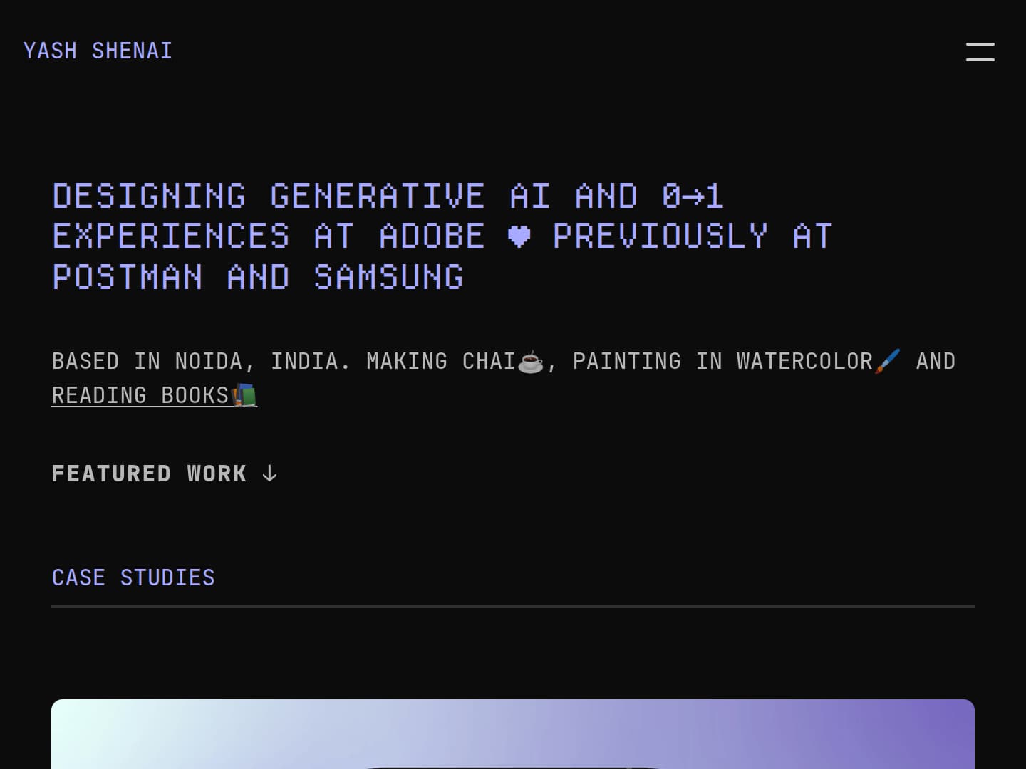 Yash Shenai Portfolio